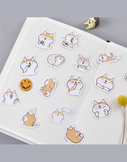 45 sztuk/paczka Kawaii śliczny pies shiba inu naklejki Marker planowanie pamiętnik dekoracji szkoła naklejki Scrapbooking Bullet