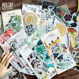 60 sztuk/partia rocznika roślin kwiat washi dekoracja z naklejek papierowych naklejki DIY album pamiętnik scrapbooking naklejki 