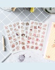 6 sztuk/paczka śliczne dziewczyny i kot dekoracja z naklejek papierowych pamiętnik etykiety Scrapbooking naklejki Kawaii koreańs