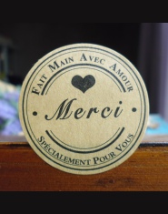 102 sztuk Merci Kraft naklejka uszczelniająca francuski dziękuję przed faktem główne Avec Amour DIY wielofunkcyjny papier etykie