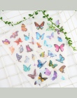 6 sztuk/worek. Osobowość kreatywny Butterfly przezroczysta naklejka szkolne materiały papiernicze Diy na zewnątrz Decor naklejka