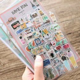 Dziennik podróży naklejki naklejki na słowa i cytaty dekoracyjne Scrapbooking Craft naklejki Diary Album naklejki samoprzylepne