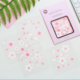 4 sztuk/paczka kwiaty wiśni Sakura dekoracyjne naklejki naklejki samoprzylepne DIY dekoracje pamiętnik papeterii naklejki dla dz