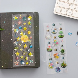1X przezroczyste 3d telefon komórkowy naklejki Cartoon Mini pcv naklejki dekoracje DIY pamiętnik Scrapbooking naklejki etykiety 