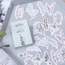 Liści eukaliptusa papieru zestaw naklejek dekoracyjne naklejki papieru Scrapbooking DIY pamiętnik Album Stick label