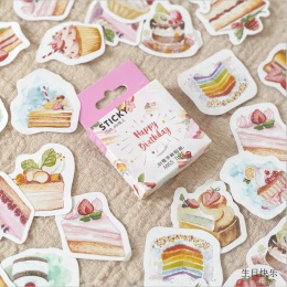 45 sztuk kreatywny śliczne ciasto kot pić Mini dekoracja z naklejek papierowych Diy album pamiętnik etykiety Scrapbooking naklej