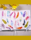 20 sztuk/paczka śliczne kolorowe Feather liść Scrapbooking naklejki DIY Craft Decoracion Journal albumy ze zdjęciami naklejka de