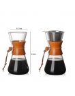Nowy 2019 odporne na ciepło klasyczny szklany dzbanek do kawy ekspres do Chemex Style wlać ponad ekspres do kawy 550 ml/3 kubki 