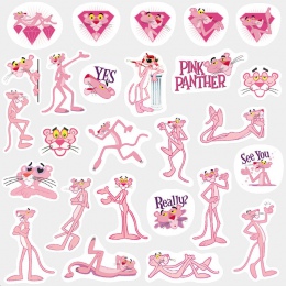 Cartoon różowa pantera naklejki dekoracyjne pamiętnik papier do etykiet naklejki paczka DIY naklejki szkolne escolar