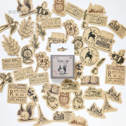 45 sztuk/pudło kreatywny Vintage zwierząt naklejki wiewiórka sowa pozostawia Photo Album księga gości wystrój pamiętnik etykiety