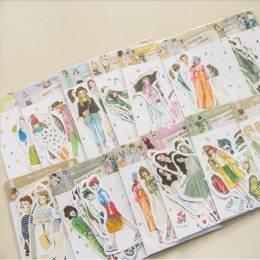 6-49 sztuk/partia słodka dziewczyna retro osobowość naklejki papierowe japoński i koreański styl pamiętnik dekoracji naklejki dz