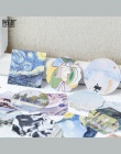 Pamiętnik papieru etykiety niestandardowe małe malowanie Van Gogh Mini naklejki Scrapbooking płatki śliczne przybory szkolne