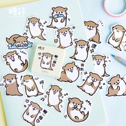 Cute Animal wydra zwierząt dekoracyjne naklejki Washi naklejki Scrapbooking kij etykieta pamiętnik papeterii Album naklejki