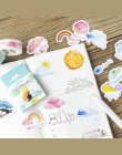 46 sztuk/paczka Kawaii śliczne na temat pogody Rainbow naklejki Marker planowanie pamiętnik naklejki Scrapbooking szkolne Bullet