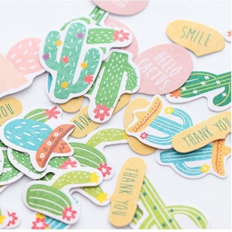 Kaktus akwarela naklejki samoprzylepne Flamingo papier dekoracyjny kreatywny śliczne biurowe naklejki Bullet Journal dostarcza 0