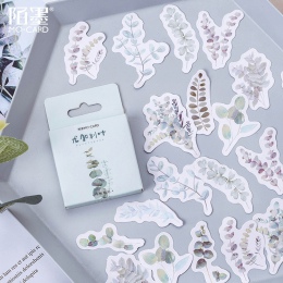 46 sztuk/partia eukaliptusa roślin dekoracyjne naklejki naklejki samoprzylepne DIY dekoracje pamiętnik japoński biurowe naklejki