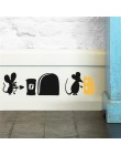Śmieszne miłość Mouse Hole naklejki ścienne dla dzieci pokoje naklejki ścienne vinyl Mural Art dekoracji wnętrz w stylu Vintage 