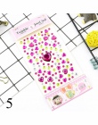 Kolorowe serce diament 3D naklejki Kawaii akrylowe klej dekoracyjny naklejki telefon pamiętnik Diy albumy Scrapbooking Decor pre