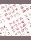 6 sztuk/paczka dziewczyny i kot dekoracyjne naklejki papieru Scrapbooking DIY pamiętnik Album Stick label