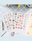 6 sztuk/paczka dziewczyny i kot dekoracyjne naklejki papieru Scrapbooking DIY pamiętnik Album Stick label