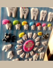 Nowy wysokiej jakości śliczne w kształcie molowym cartoon zębów utraty zębów bajki puffy plastikowe naklejki dla dentysta dental