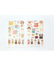 6 arkuszy Kawaii Cute Girl Doll telefon dekoracyjne naklejki DIY ozdoba do albumu Stick papier do etykiet rzemiosło