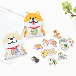 30 sztuk/paczka śliczny pies shiba inu Akita Husky naklejki na etykiety dekoracyjne naklejki papieru Scrapbooking DIY pamiętnik 