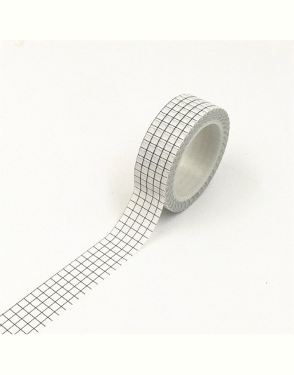 10 M czarny i biały siatki taśma Washi japoński papieru DIY planowanie maskująca taśma klejąca taśmy naklejki naklejki na słowa 
