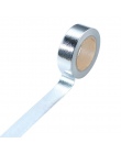 15mm * 10 m złota taśmy Washi Tape srebrny/złoty/brązowy/różowy/zielony kolor japoński Kawaii DIY scrapbooking narzędzia taśma m