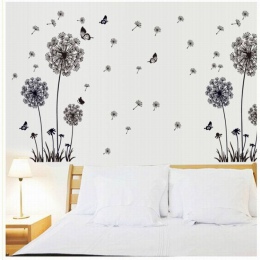 "Motyl latający w mniszka lekarskiego" sypialnia stickersPoastoral styl naklejki ścienne oryginalny Design 2017 naklejki ścienne