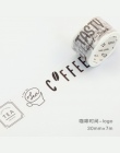 1X Coffee Life w stylu Vintage DIY naklejki naklejki na słowa i cytaty dekoracyjne Washi taśma DIY do scrapbookingu taśma maskuj