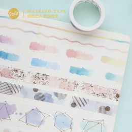 Nowy akwarela washi taśma DIY dekoracji scrapbooking planner taśma klejąca taśma naklejki etykiety materiały piśmienne
