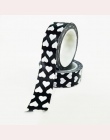 15mm * 10 m czarny i biały klej taśmy japoński taśma Washi taśma dekoracyjna notatnik diy papierowy album na zdjęcia taśma masku