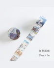 W stylu Vintage seria znaczków klej dekoracyjny taśma maskująca Washi taśma DIY do scrapbookingu naklejki etykiety japoński biur
