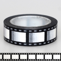 1X15mm taśmy czarny biały negatywne film z kamery drukuj Scrapbooking naklejka do zrobienia w domu dekoracyjne maskowanie japońs