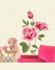 Romantyczna miłość 3D kwiat róży kwiat naklejki ścienne meble TV do salonu dekoracji naklejki ścienne naklejki dekoracyjne do do