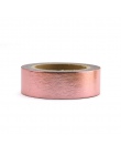 1X 15mm * 10 m złota taśmy Washi Tape srebrny/złoty/brązowy/różowy/zielony/fioletowy kolor japoński Kawaii DIYScrapbooking narzę