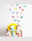 Tofok 18/24 sztuk/zestaw Cartoon Rainbow naklejki ścienne przezroczyste PVC dla dzieci pokój naklejki ścienne malowidła dekoracj
