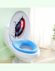 3D żywe kapitana ameryki tarcza przez naklejki ścienne dla dzieci pokoje toaleta Decor Avengers naklejki ścienne Art PVC Mural p