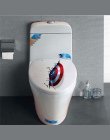 3D żywe kapitana ameryki tarcza przez naklejki ścienne dla dzieci pokoje toaleta Decor Avengers naklejki ścienne Art PVC Mural p