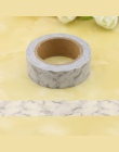 1X DIY japoński papier marmuru taśmy Washi biały papier taśmy maskujące taśmy samoprzylepne naklejki dekoracyjne taśmy papiernic