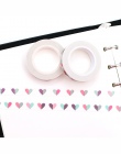 1 sztuk Washi taśma maskująca biuro dostaw taśmy kolorowe Love Heart japoński Washi taśma DIY do scrapbookingu naklejki 10 m * 8