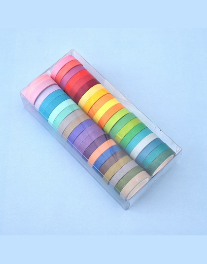 40 sztuk Rainbow cukierki kolor papieru taśma washi zestaw 7.5mm koronki dekoracji taśmy maskujące pamiętnik album naklejki prez