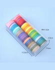 40 sztuk Rainbow cukierki kolor papieru taśma washi zestaw 7.5mm koronki dekoracji taśmy maskujące pamiętnik album naklejki prez