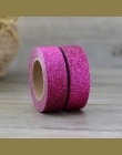 1 PC brokat Washi taśma papiernicza Scrapbooking klej dekoracyjny taśmy DIY kolor taśma maskująca szkoły dostaw Papeleria 15mm *