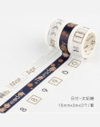 3 cm/4 cm/5 cm szerokości w stylu Vintage czarny i biały kalendarz/napisane słowa bazy dekoracyjna taśma washi DIY taśma maskują