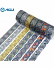 AAGU 1 PC 15 MM * 5 M nowe wzory kwiat taśmy Washi taśmy do malowania samoprzylepne DIY taśma maskująca z jednej strony papier d