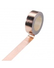 15mm * 10 m złota taśmy Washi Tape srebrny/złoty/brązowy/różowy/zielony kolor japoński Kawaii DIYScrapbooking narzędzia taśma ma