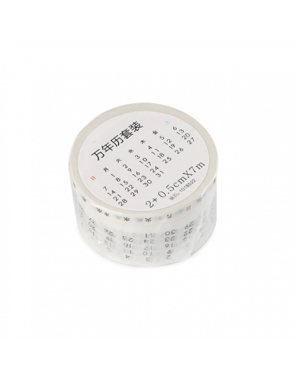 Nowy prosty miesięczny tygodniowy kalendarz data bazy naklejka dekoracyjna taśma washi DIY Scrapbooking naklejki etykiety taśma 