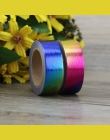 2 sztuk/partia dekoracyjne Rainbow stałe złote taśmy Washi Tape papier do księga gości Bullet journal taśma klejąca 15mm x 10 m 